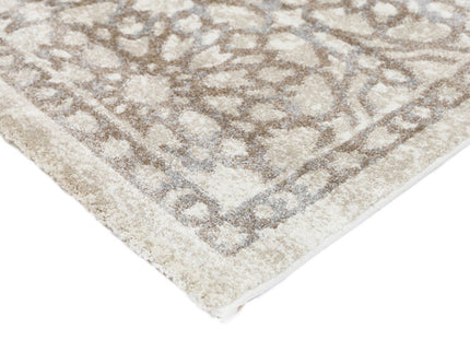 Matisse Grey and Beige Demask Rug