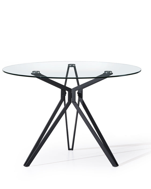 Moon Round Table Glass Top 1.2m