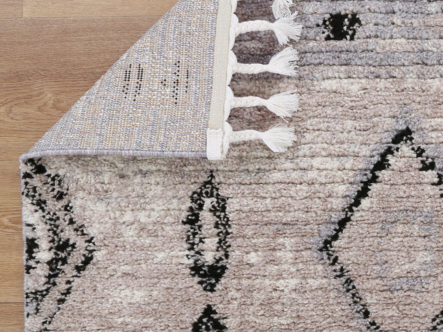 Moda Tribal Diamond Ash Rug (Morocco)