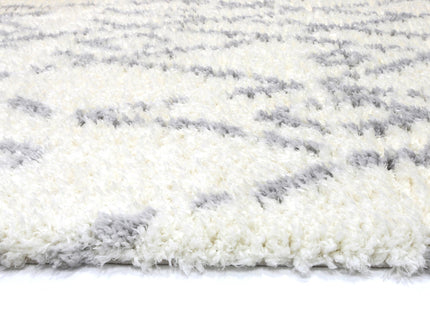 Moroccan Cream and Silver Fes Rug