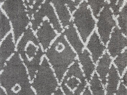 Moroccan Grey and Silver Fes Rug