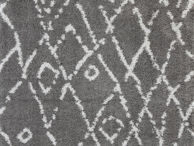 Moroccan Grey and Silver Fes Rug