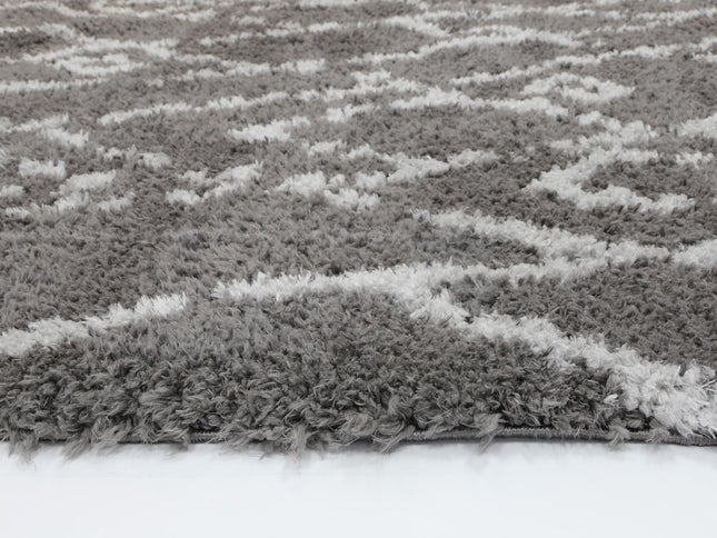 Moroccan Grey and Silver Fes Rug