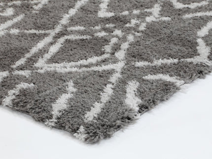 Moroccan Grey and Silver Fes Rug