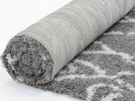 Moroccan Grey and Silver Fes Rug