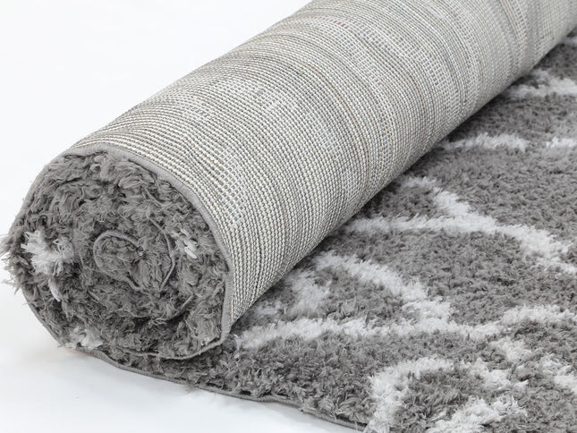 Moroccan Grey and Silver Fes Rug