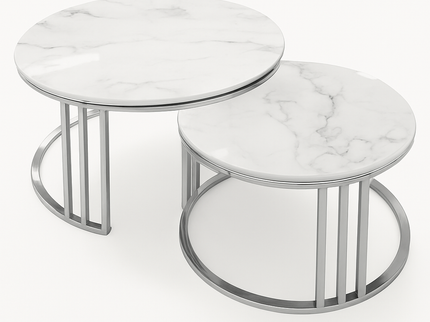 Mosca Coffee Table W/ Silver Leg