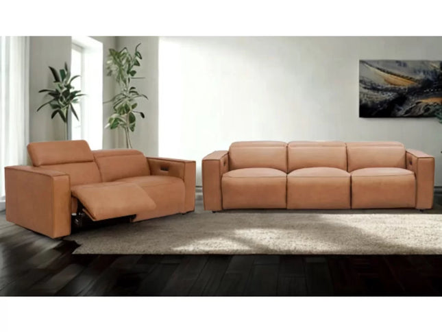 Nora 3+2 Seater - Chestnut (Leather)