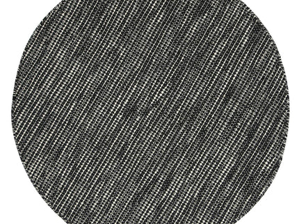 Nordic Black & White Reversible Wool Round Rug