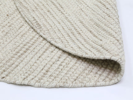 Nordic Brown Reversible Wool Round Rug
