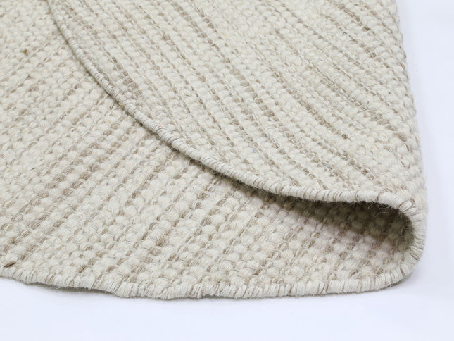Nordic Brown Reversible Wool Round Rug