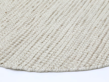 Nordic Brown Reversible Wool Round Rug