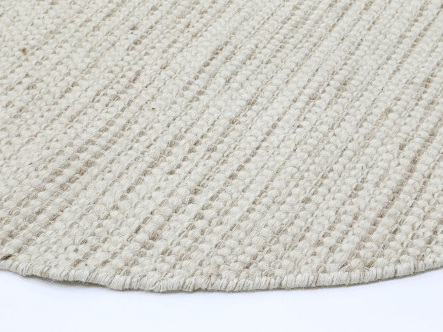 Nordic Brown Reversible Wool Round Rug