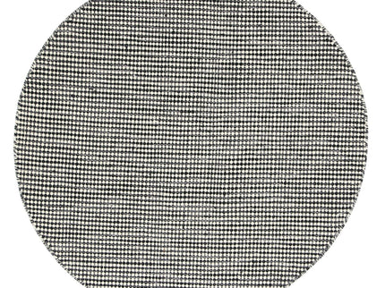 Nordic Charcoal Reversible Wool Round Rug