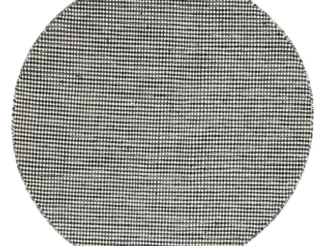 Nordic Charcoal Reversible Wool Round Rug