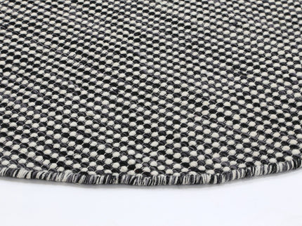 Nordic Charcoal Reversible Wool Round Rug
