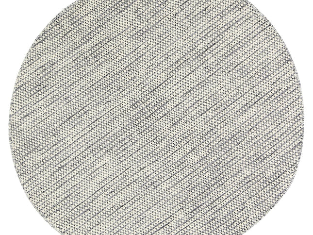 Nordic Grey Reversible Wool Round Rug