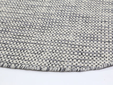 Nordic Grey Reversible Wool Round Rug