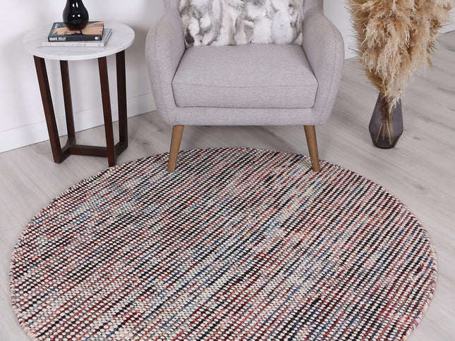 Nordic Multi Reversible Wool Round Rug