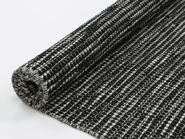 Nordic Black & White Reversible Wool Rug