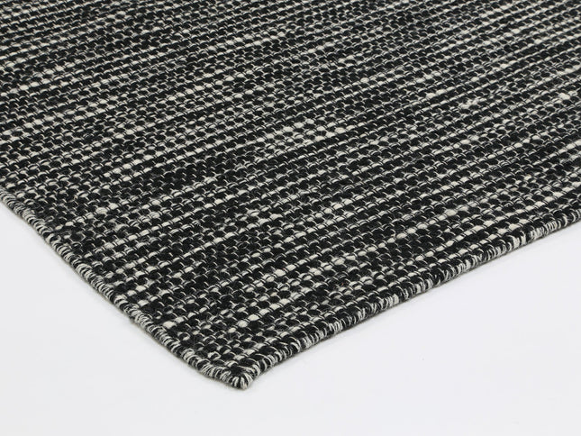 Nordic Black & White Reversible Wool Rug