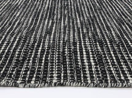 Nordic Black & White Reversible Wool Rug