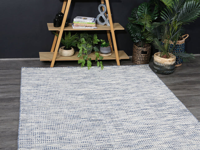 Nordic Blue Reversible Wool Rug