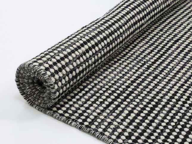 Nordic Charcoal Reversible Wool Rug