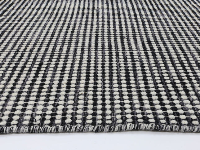 Nordic Charcoal Reversible Wool Rug