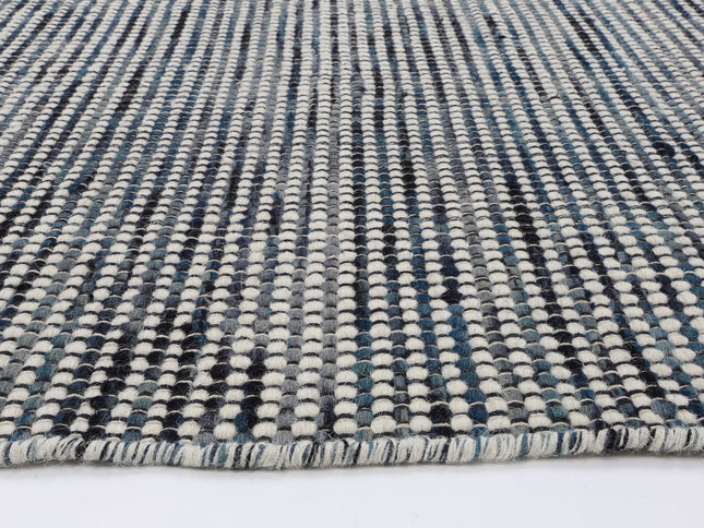 Nordic Teal Reversible Wool Rug