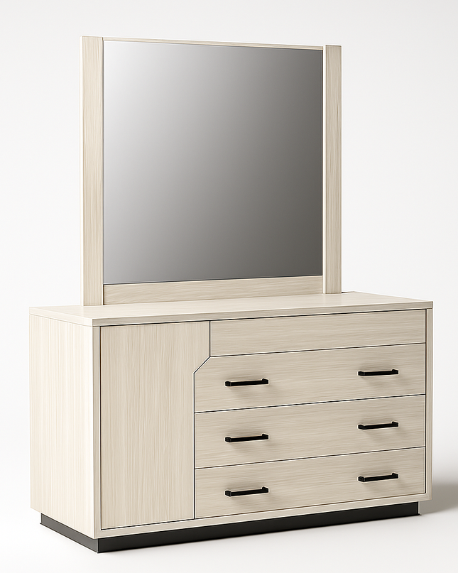 New Chicago 5 PCE QUEEN DRESSER MIRROR SUITE
