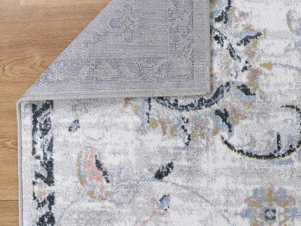 Oporto Piraeus Grey Traditional Soft Rug