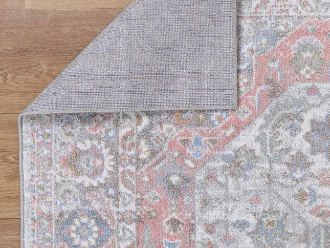 Oporto Bremen Blush & BlueTraditional Soft Rug