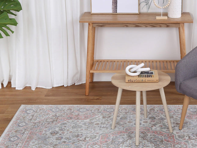 Oporto Bremen Blush & BlueTraditional Soft Rug