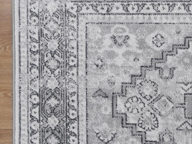 Oporto Mundra Grey Tribal Soft Rug