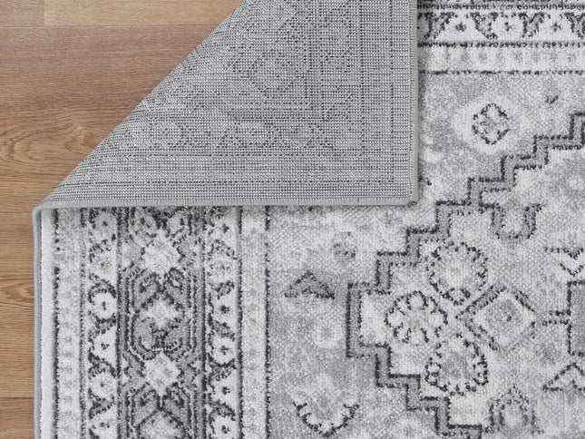 Oporto Mundra Grey Tribal Soft Rug