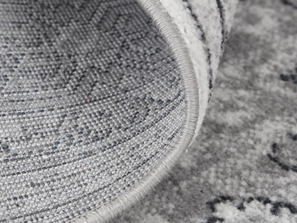 Oporto Mundra Grey Tribal Soft Rug