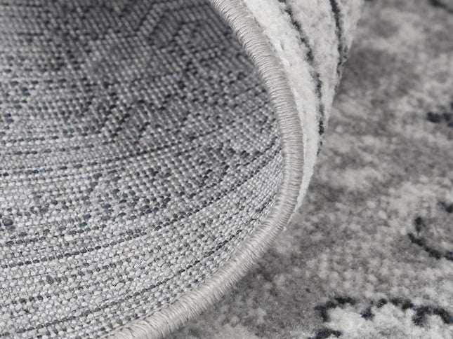 Oporto Mundra Grey Tribal Soft Rug