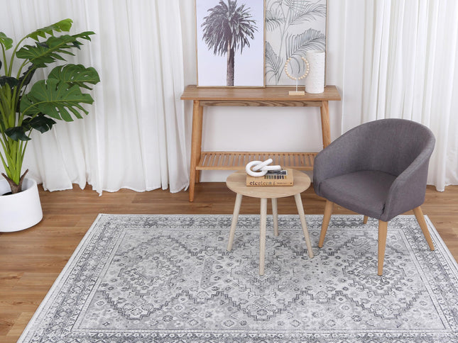 Oporto Mundra Grey Tribal Soft Rug