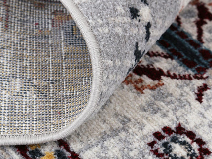 Oporto Santos Grey & Rust Traditional Soft Rug