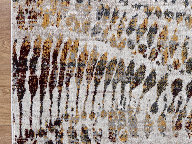 Oporto Jeddah Multi Abstract Soft Rug