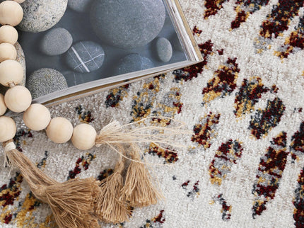 Oporto Jeddah Multi Abstract Soft Rug