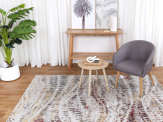 Oporto Jeddah Multi Abstract Soft Rug