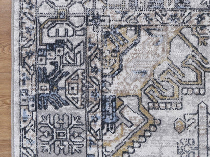 Oporto Taicang Blue & Grey Traditional Soft Rug