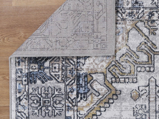 Oporto Taicang Blue & Grey Traditional Soft Rug