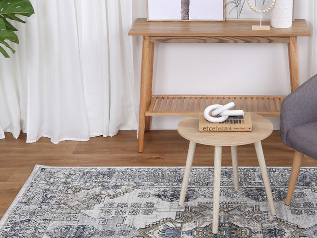 Oporto Taicang Blue & Grey Traditional Soft Rug