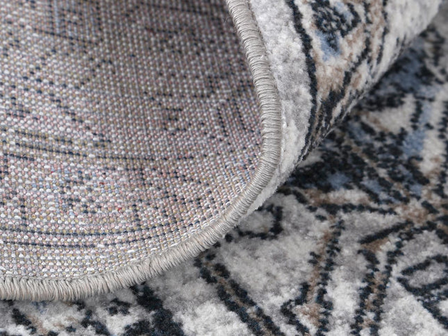 Oporto Taicang Blue & Grey Traditional Soft Rug