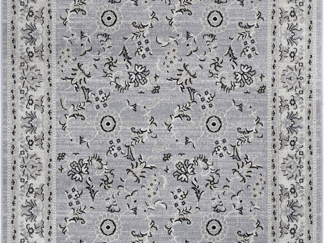 Oporto Hamburg Grey Traditional Soft Rug