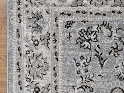 Oporto Hamburg Grey Traditional Soft Rug