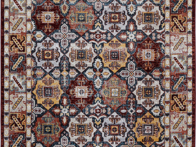 Oporto Dalian Multi Traditional Soft Rug